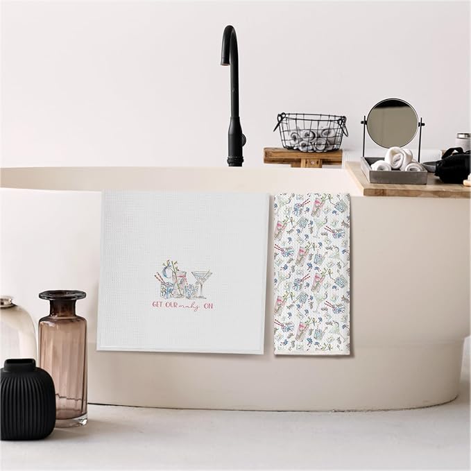 Mahjong Cocktail Kitchen Towels, Hostess Gifts - Image 4