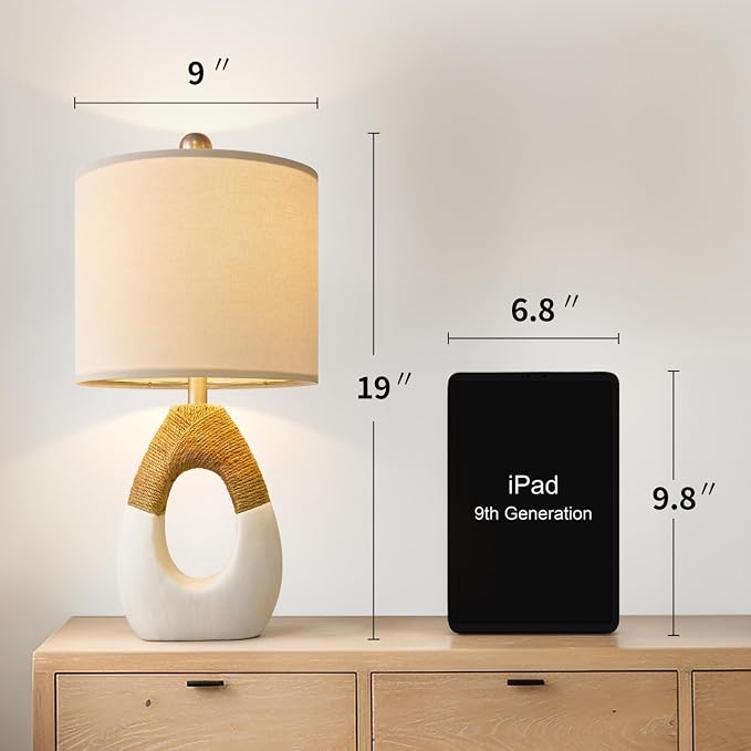 OYEARS 19'' Small Boho Table Lamps - Image 6