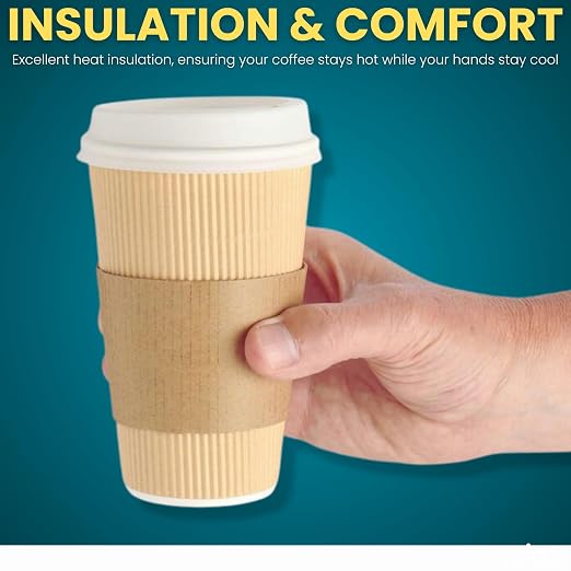 1InTheOffice Corrugated Coffee Cup Sleeves - Image 4