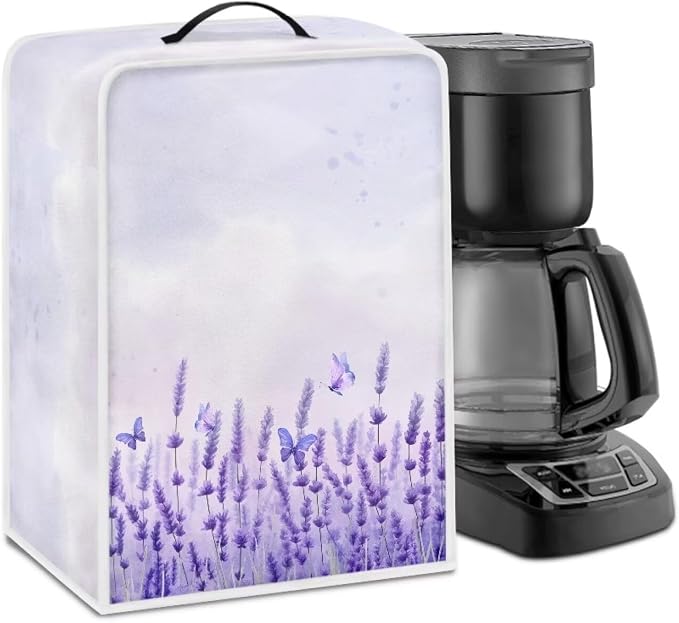 Lavender Coffee Maker Dust Cover Theme Appliance Covers by Unknown