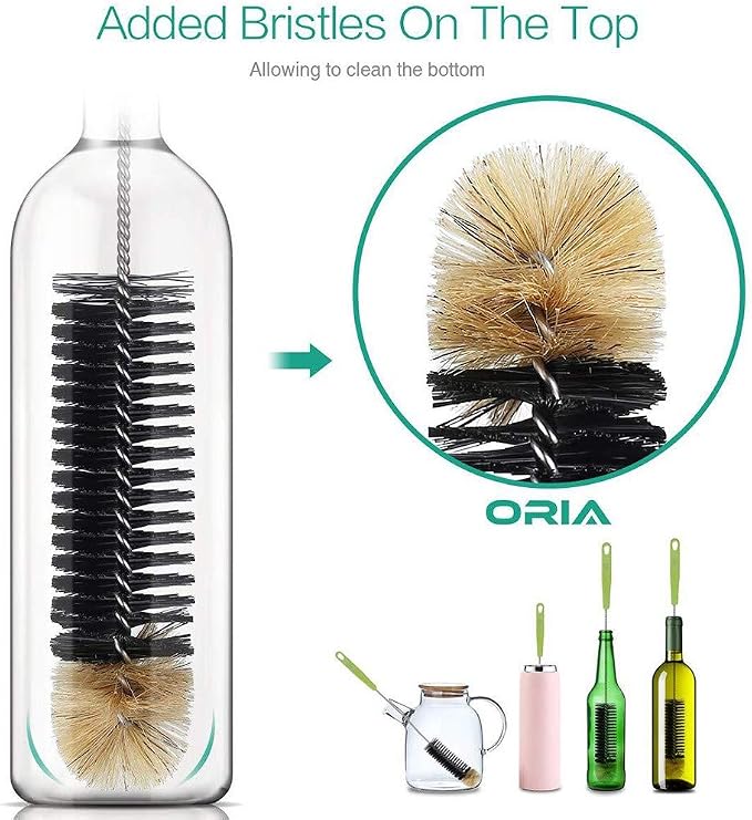 16in Bendable Bottle Brush, Long Handle Bottle Cleaning Brush - Image 4
