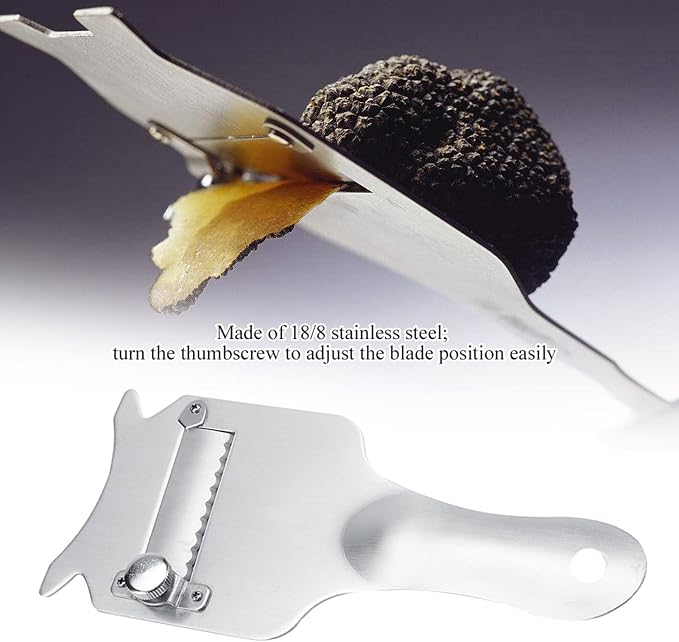 Haofy Stainless Steel Truffle Cheese Slicer Adjustable Blade Chocolate Shaver - Image 7