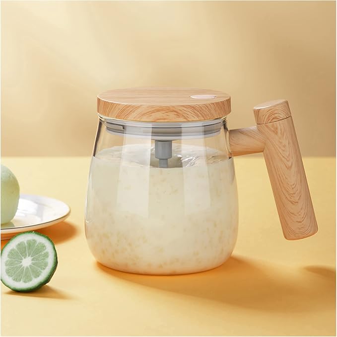 Self Stirring Mug, 400mL Electric Mixing Cup High Borosilicate Glass Self by FOXNSK
