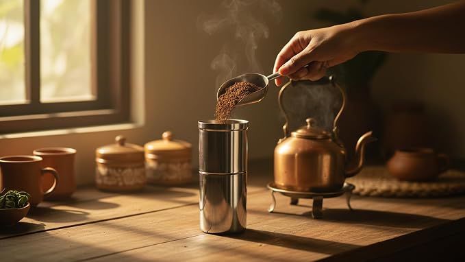 Traditional Stainless Steel South Indian Filter Coffee Maker - Image 3