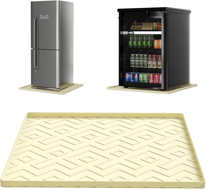 Silicone Mini Fridge Mat 19.7"x19.7" – Refrigerator Mats, Non-Slip Waterproof by EWX