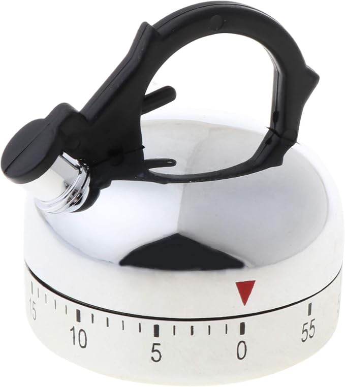 Teapot Shaped Kitchen Timer 60 Minute Mechanical Countdown Cooking Alarm - Image 2