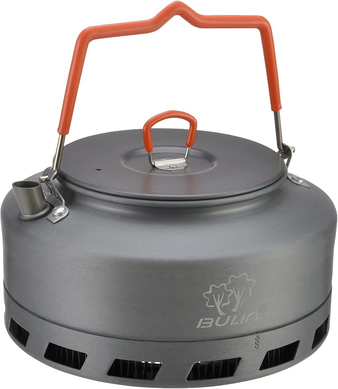 Bulin Camping Kettle 1.6L Heat Exchange Camp Tea Coffee Pot Lightweight Outdoor by BULIN