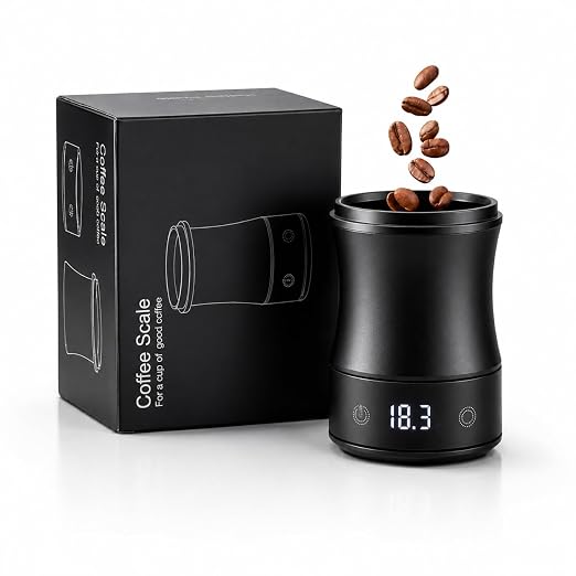 Magnetic Mini Coffee Scale Rechargeable & Dosing Cup Set by FunBoomEverywhere