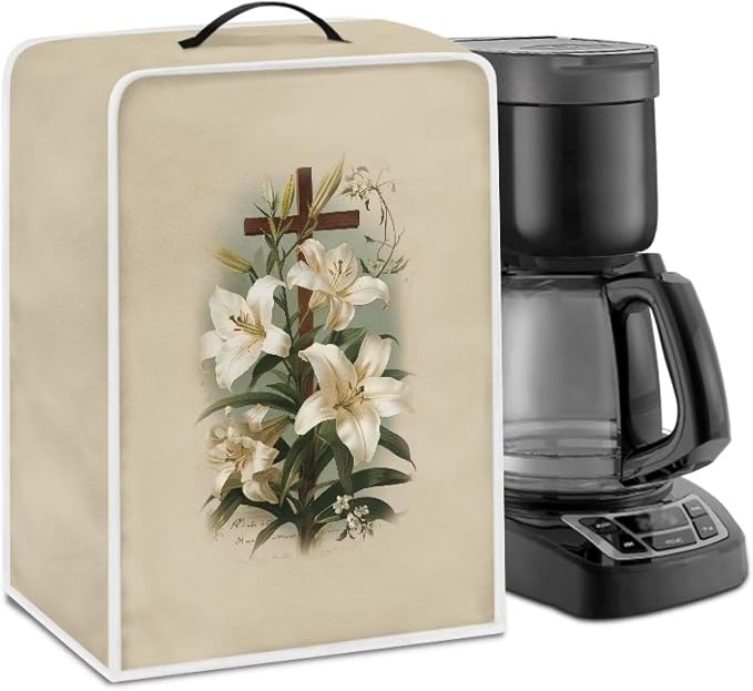 Cross Flower Coffee Machine Cover Heavy Duty Heat Resistant Waterproof by Unknown