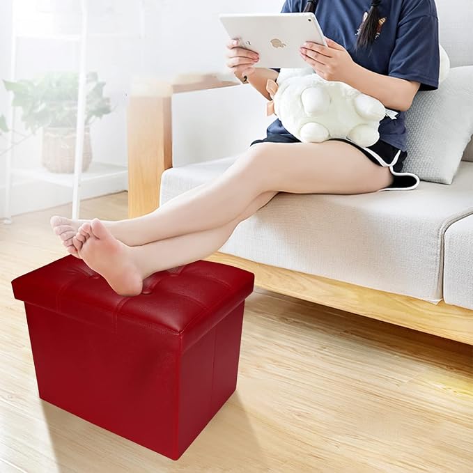 Bsketa Storage Ottoman, Folding Foot Stool - Image 2