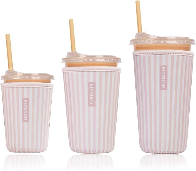 Reusable Insulated Sleeve for Iced Coffee Cup, Beverage Holder for Iced Coffee by Unknown