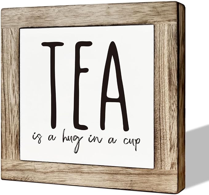 Tea is A Hug in A Cup, Wooden Box Signs by MLTEye