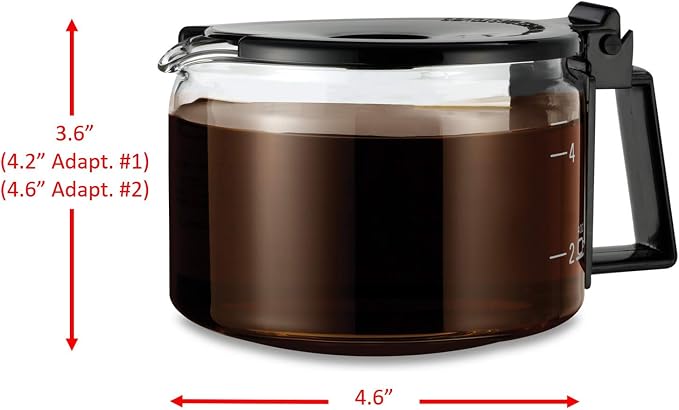 CAFÉ BREW COLLECTION Universal Glass Coffee Replacement Carafe - Image 3