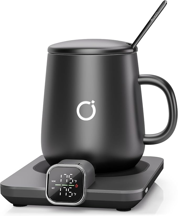 Coffee Mug Warmer & iKago Mug Set, Accurate Temperature Control Smart Heated Mug by ikago
