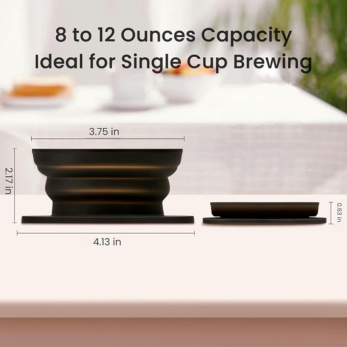 Paperless Collapsible Pour Over Coffee Dripper, Travel Pour Over Coffee Maker - Image 4