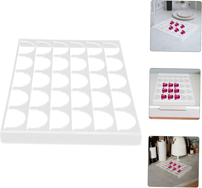 TEHAUX 30 Grid Capsule Organizer Rack Espresso Capsule Holder Kitchen Shop - Image 3