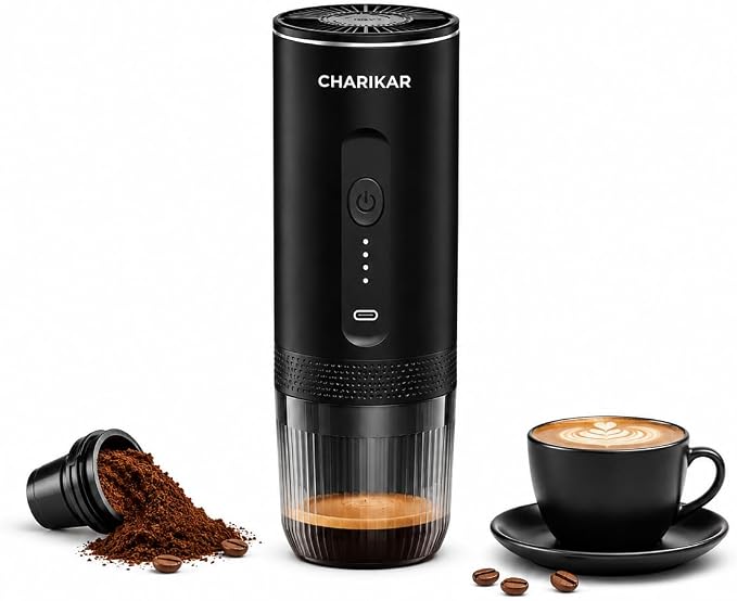 Portable Espresso Machine, Self-Heating Travel Coffee Maker, 20 Bar 7500mAh by Unknown