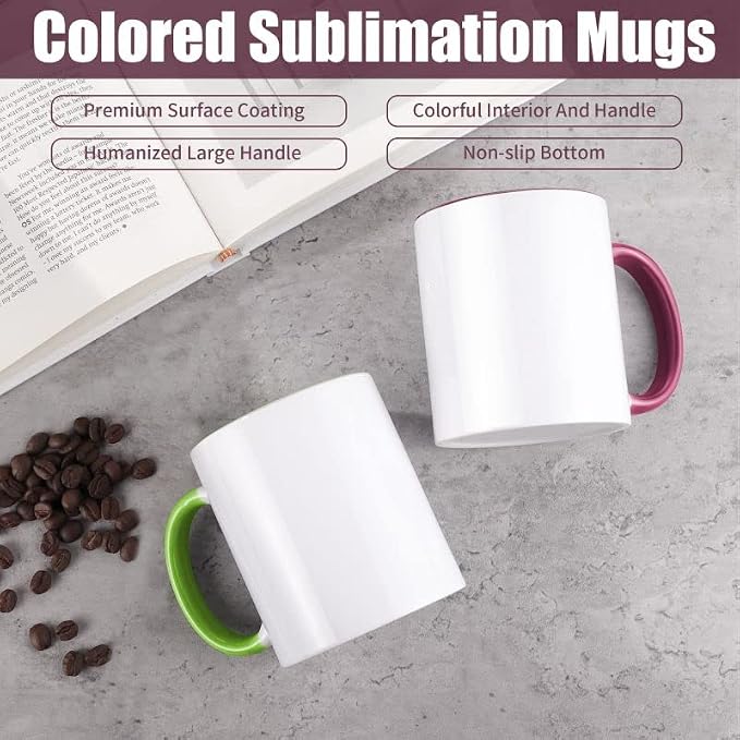 TANGLONG Sublimation Mugs 11 oz Sublimation Cups Bulk Coffee Mugs Tazas Para - Image 2