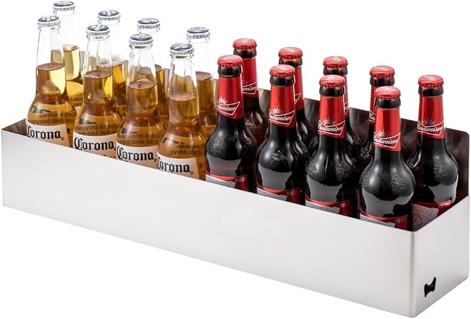 FlagShip Speed Rail 22 Inch Stainless Steel Liquor Bottle Holder Wall Mounted - Image 4