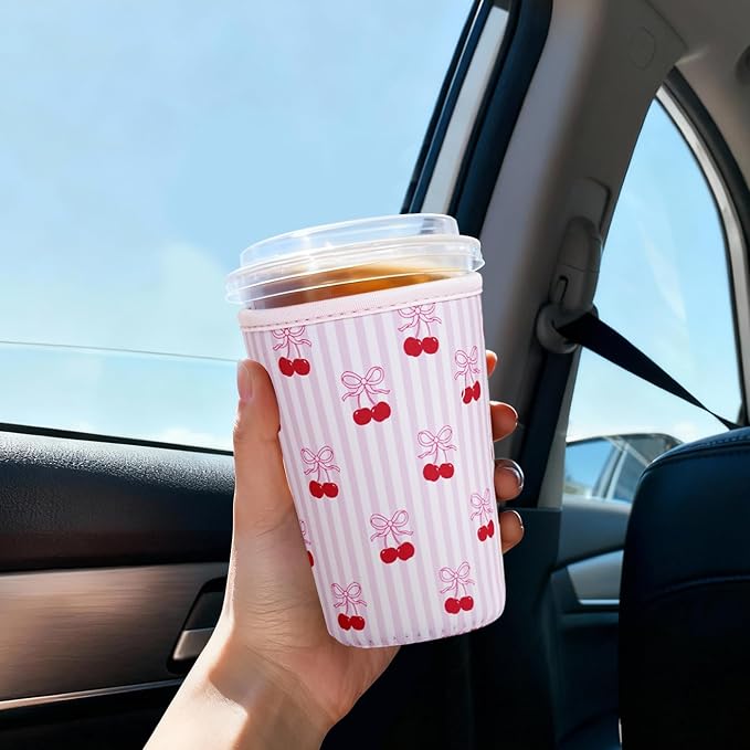 Reusable Insulated Sleeve for Iced Coffee Cup, Beverage Holder for Iced Coffee - Image 3
