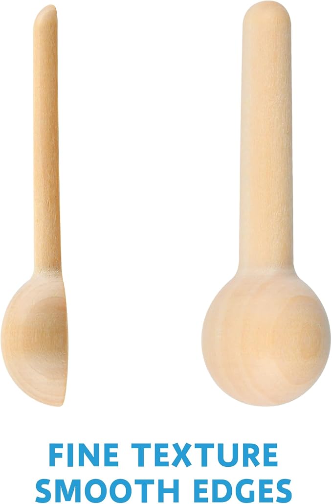 100 Pieces Small Wooden Spoons, 2.9 Inch Mini Natural Wooden Scoops Tiny - Image 4