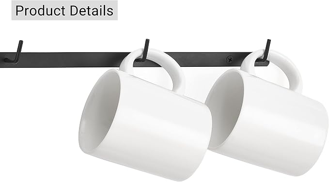 Dahey Metal Coffee Mug Rack Wall Mounted - Image 4