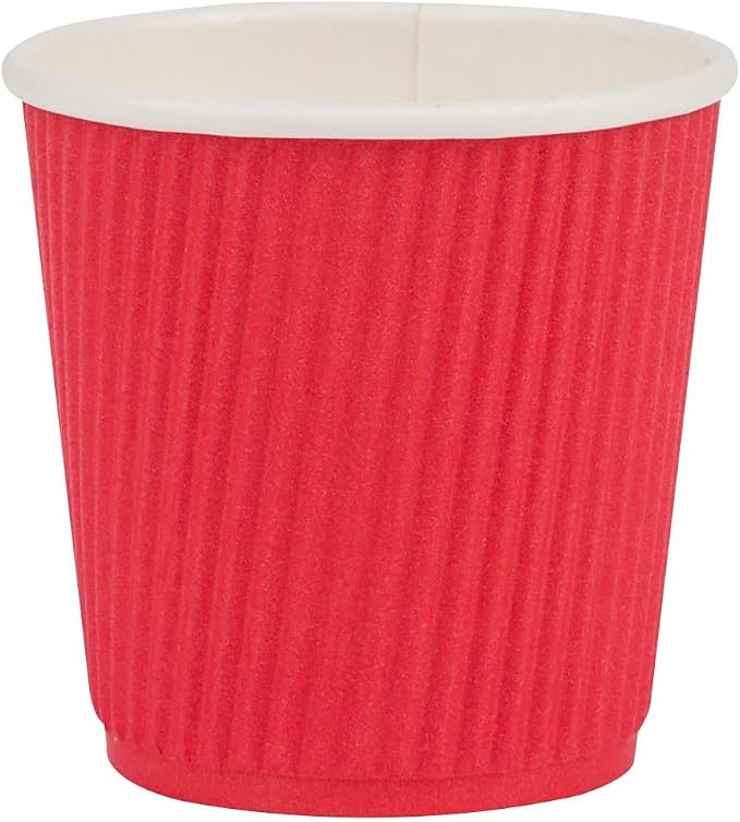 Restaurantware-4 Ounce Paper Coffee Cups, 25 Ripple Disposable Paper Cups - Image 2