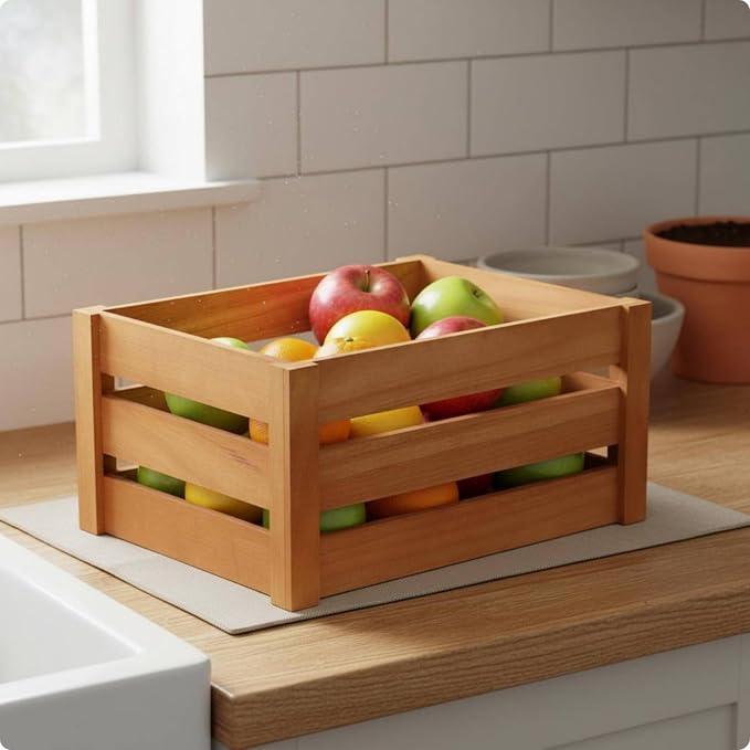 Wooden Storage Crate Multi Use Plant Holder Crate Decorative Wood Display Boxes - Image 3