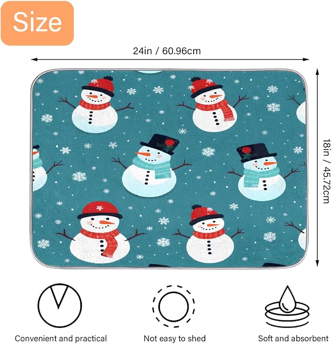 Dish Drying Mat, Kitchen Counter Quick Dry Pads - Image 2