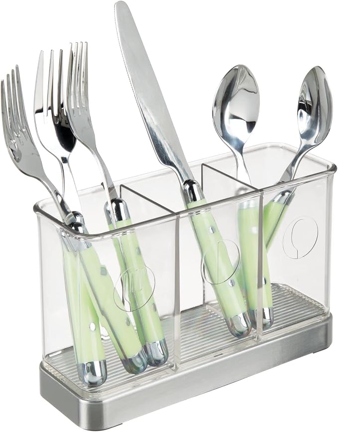 mDesign Cutlery Holder Modern Cutlery Basket - Image 7