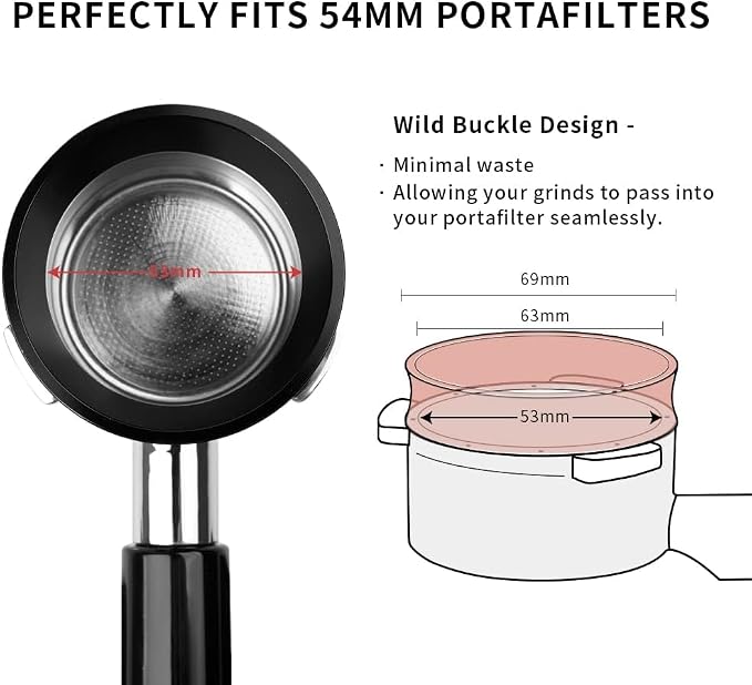 watchget 53mm Magnetic Dosing Funnel - 14mm Coffee Dosing Ring Anodized Aluminum - Image 2