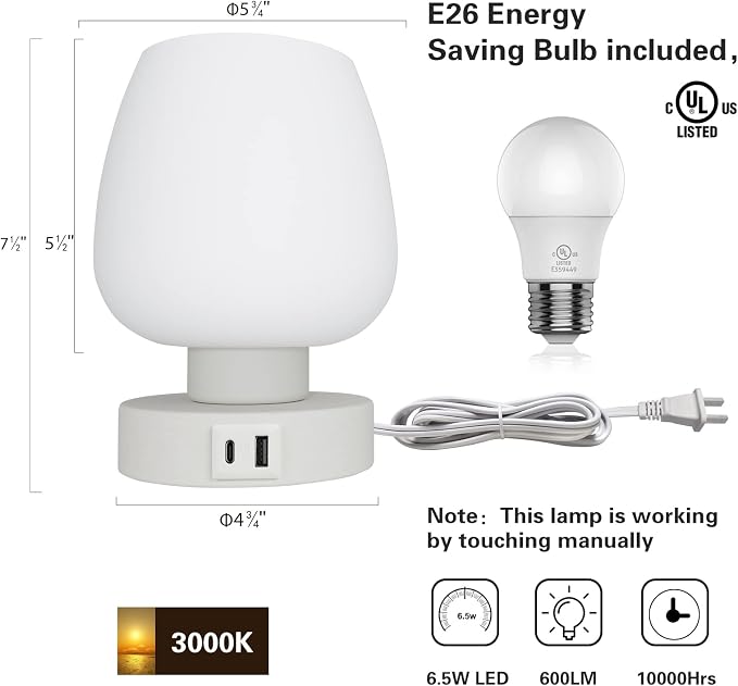 Touch Bedside Table Lamp - Image 8
