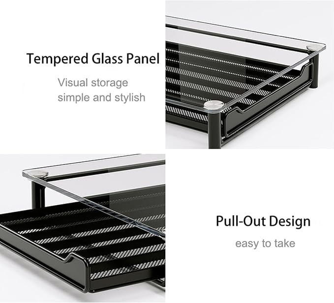 SEVENLINE Crystal Tempered Glass Coffee Pod Storage Drawer Compatible - Image 6