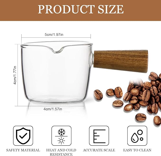 Mwellewm Single Spout Espresso Coffee Shot Glass - Image 6