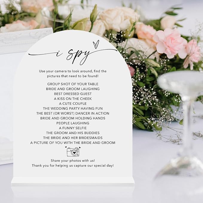 I Spy Wedding Game Sign Wedding Guest Photo Hunt Game Blow Up Their Phones Take - Image 6