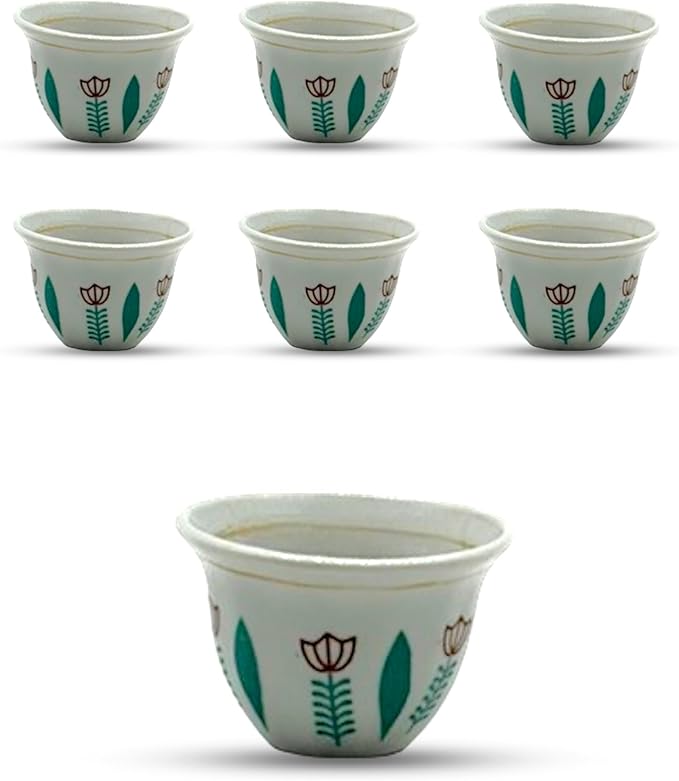 Generic Premium Porcelain Arabic Turkish Greek Coffee Cup Set 1.5 oz - by Unknown