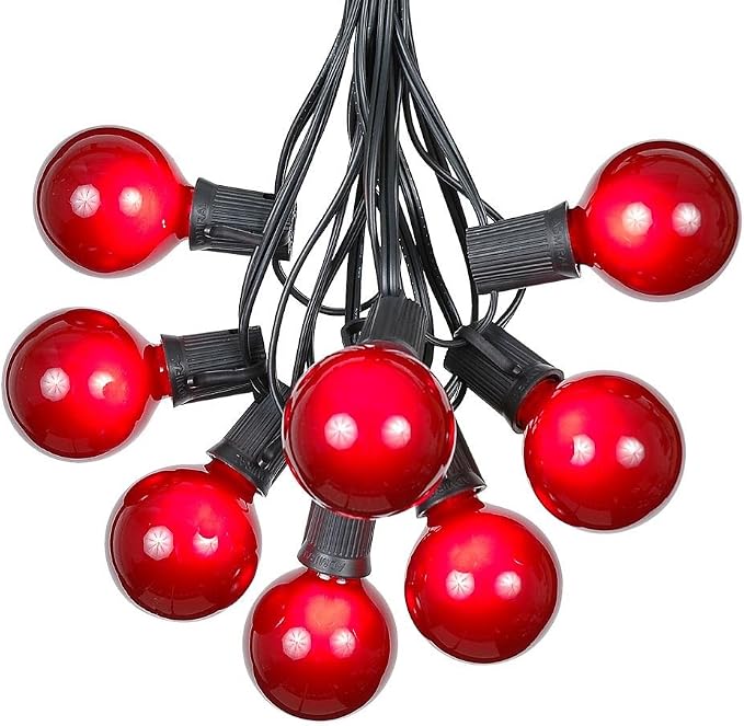 25 Foot G50 Outdoor Patio String Lights by NoveltyLights-LightExperts
