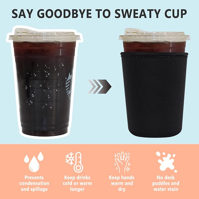 3 Pack Reusable Iced Coffee Sleeves - Image 4