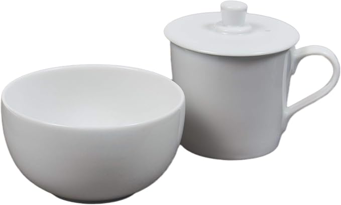 Two Leaves and a Bud Porcelain Tea Cupping Set by TwoLeavesandaBud