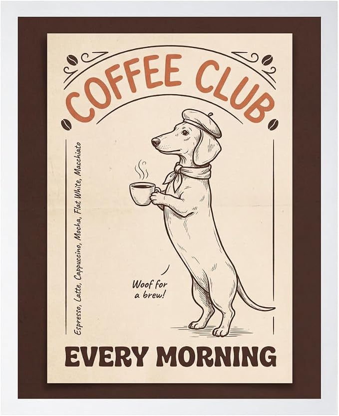 Lawrence Williams Designs Coffee Club Poster by LawrenceWilliamsDesigns