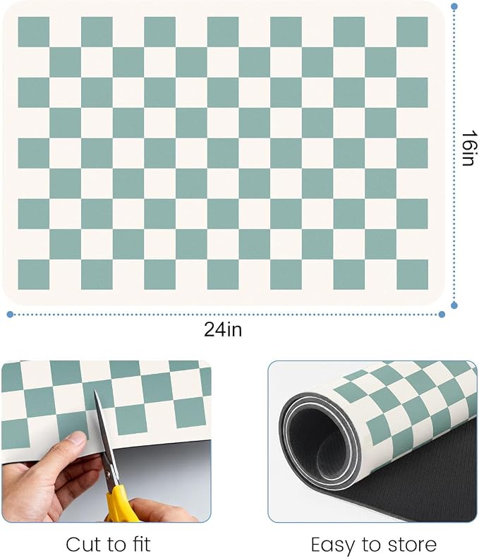 Clinuse Coffee Mats, Quick Dry Mat, Diatomite Absorbent Aesthetic Large Drying - Image 2
