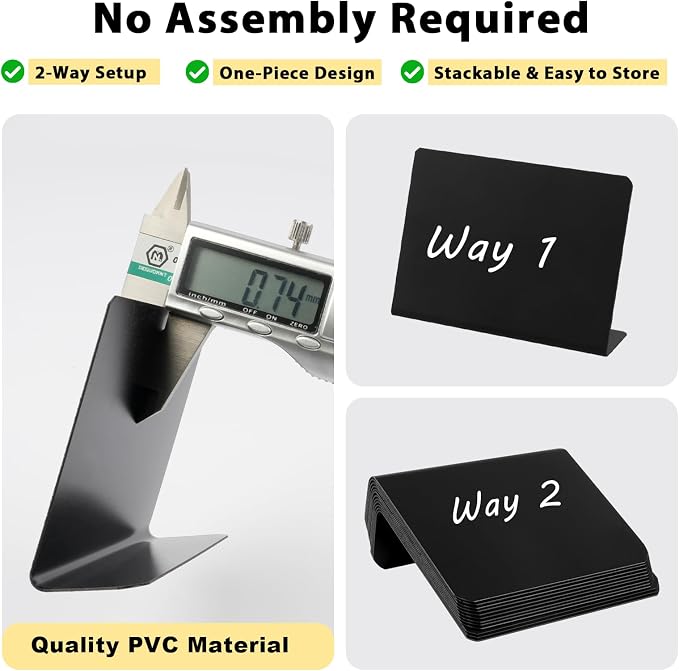 12 Pcs Mini Chalkboard Signs, Small Table Place Cards, Durable Chalk Board Signs - Image 4