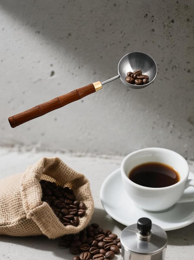 Rosewood Handle Coffee Scoops – Exquisite and Portable Stainless Steel Spoon - Image 2