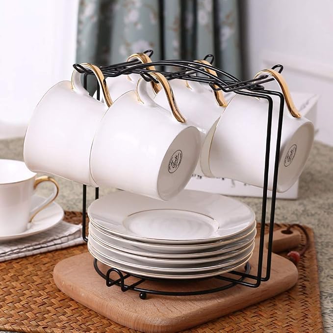 Tea Cups Display Stand Coffee Cups Rack Mug Holder Stand Cups and Dishes - Image 6