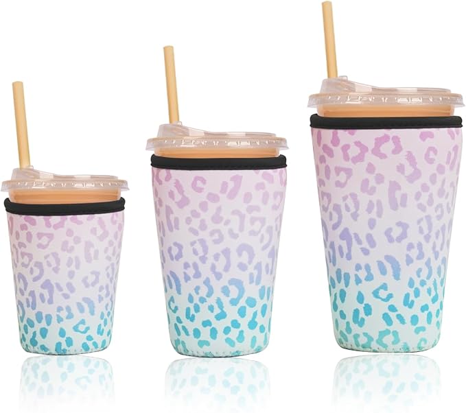 Reusable Insulated Sleeve for Iced Coffee Cup, Beverage Holder for Iced Coffee by Unknown