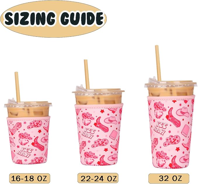 Reusable Insulated Neoprene Iced Coffee Cup Sleeve, Durable Drink Sleeve - Image 5