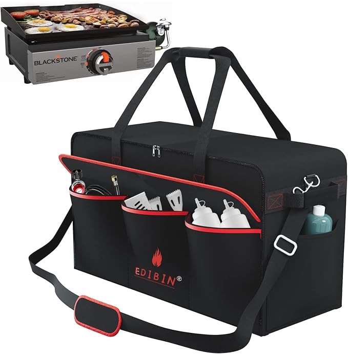 17" Griddle Carry Bag Fits Blackstone 1971 Heavy Duty Flat Top Grill, Fit by EDIBIN
