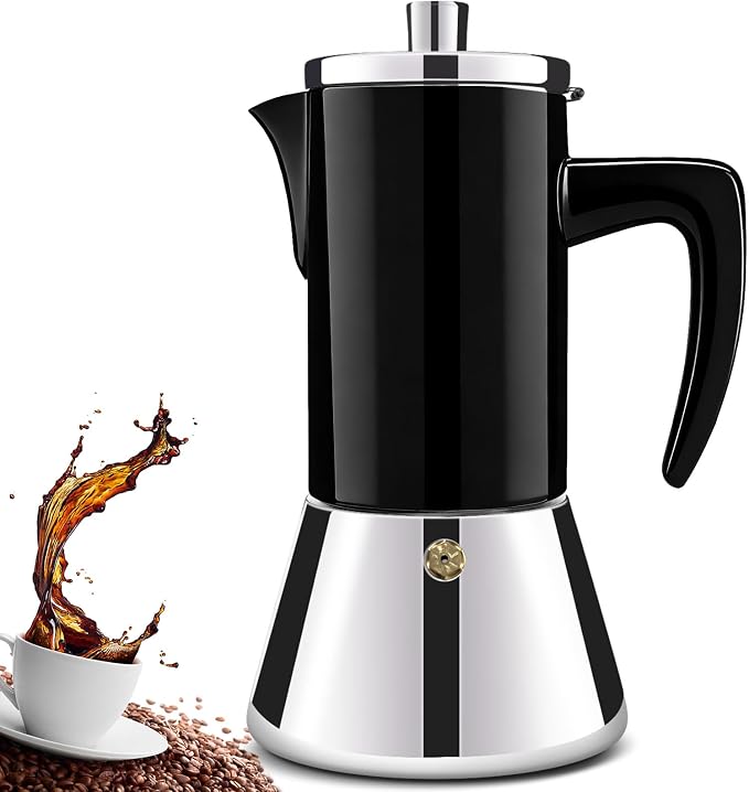 6 Cup Thickened 304 Stainless Steel Moka Pot Stovetop Espresso Maker Cafeteras by Theperfectcombinationofcoffeehomeandhealthylivingmakingeverydayadayofrituals