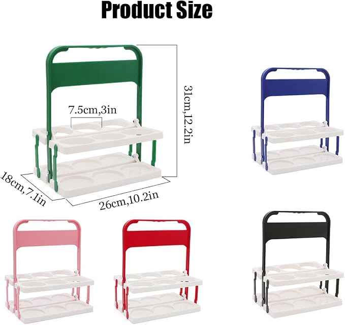 Collapsible Water Bottle Carrier, Portable 6 Holes Drink Carrier - Image 2