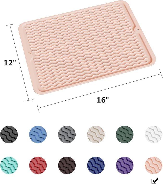 ZLR Silicone Dish Drying Mat for Kitchen Counter - Image 6